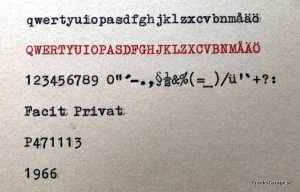 Ljusblå Facit typsnitt